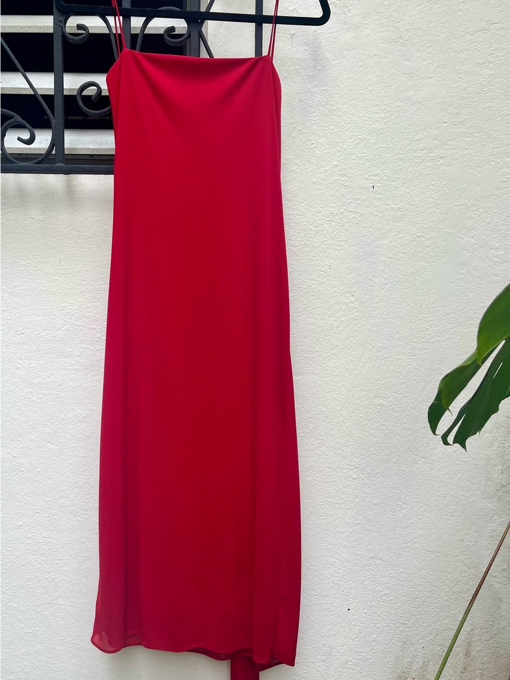 Iconic Laundry By Shelli Segal Red Slip Midi Dress 90’s